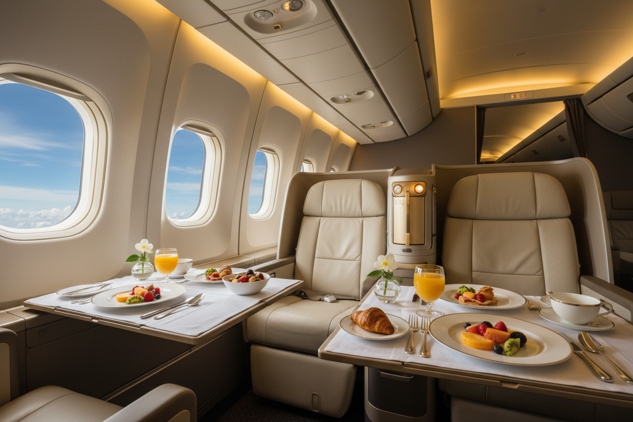 First Class Cabin — Daytime Breakfast Scene